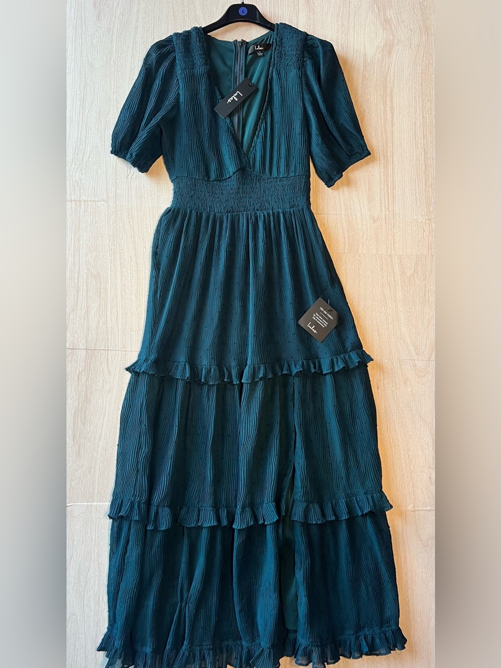 Lulu's Teal Layered Ruffle Maxi Dress for Kids